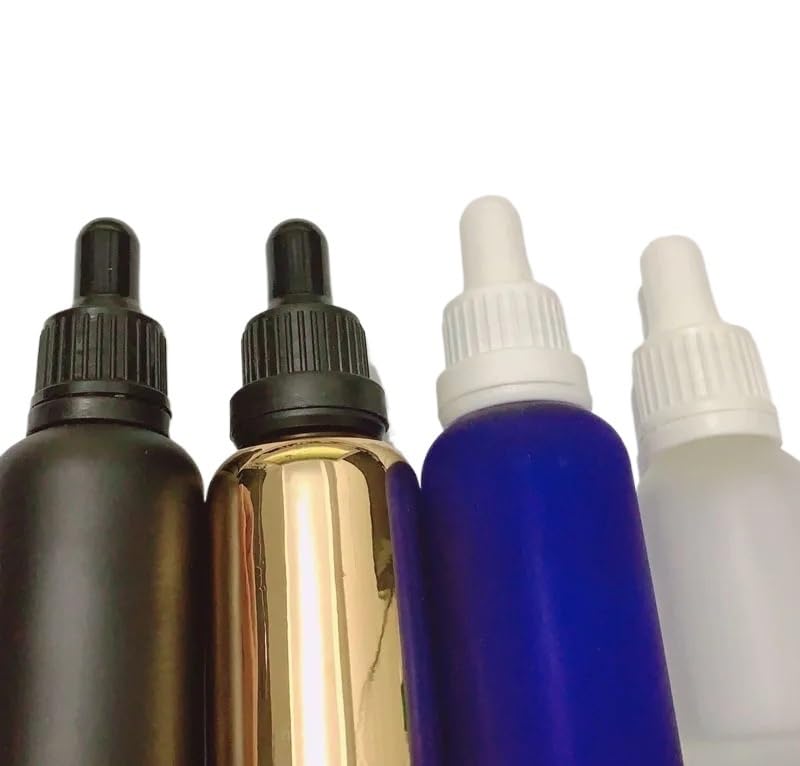 100 sztuk czarno-białych szklanych zakraplaczy 18 mm ze szczelnymi nakrętkami puste akcesoria do dozowania(A2 All White Dropper,30ml)