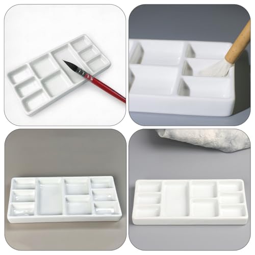 Paleta rectangular de cerámica HOMOBABE para pintura que no mancha ni absorbe 3