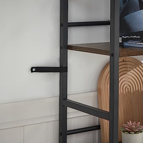 HOMIQUEEN Industrial 5 Tier Bookshelf, Triple Wide 5-shelf Bookcase for Books, Garage Kit, CDs, Movies, Industrial Corner Storage Organizer for Bedroom, Home Office, Kitchen, Living Room (BROWN) - Thumbnail 7