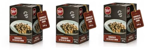 POLGRI Caracoles en Salsa de Jamón Gourmet 3 Latas 390 g Receta Manchega