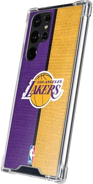 Skinit Clear Phone Case Compatible with Galaxy S24 Ultra - Officially Licensed NBA Los Angeles Lakers Canvas Design