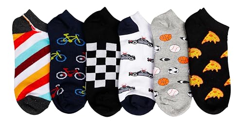Image of RC. ROYAL CLASS Boys & Girls Low Ankle 100% Combed Organic Cotton Multicolored Kids Socks (Pack of 6 Pairs)