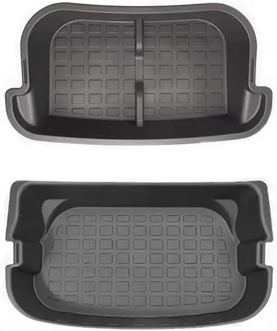 For Tesla Model Y 2-Layers Trunk Organizer, Model Y Trunk Hatch Insert Cargo Storage Box, Tesla Y Trunk Storage Bins Accessories For Rear Trunk Outside