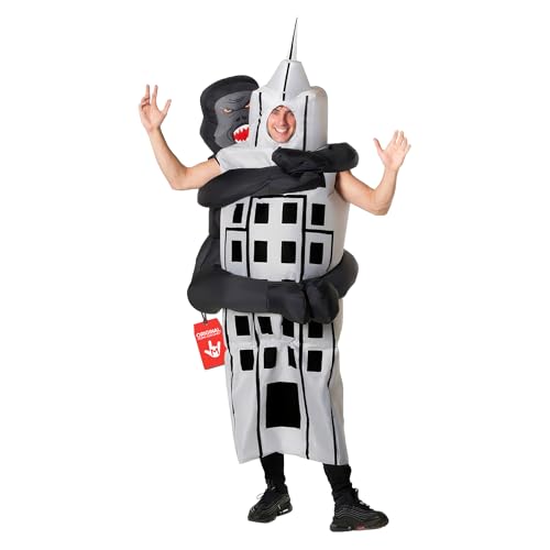 Morph Disfraz Hinchable Gorilla Adulto, Disfraz Inchable Gorilla Adulto, Disfraz Inflable Gorilla Adulto, Disfraz Gorila Adulto, Disfraz Animal Adulto, Disfraz Carnaval Adulto Talla Unica