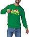 Arankhiger Christmas Sweatshirt Men Green Letter Shirts Fashion Long Sleeve Green Cute Pullover Clothes 2XL