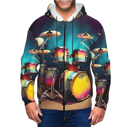 Sweat à capuche imprimé au design cool pour homme, un pull doux toutes saisons