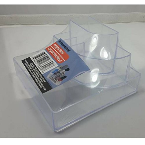 Clear Makeup Beauty Organizer for Vanity Office Desk Multi Use Storage Compartment Holder C01