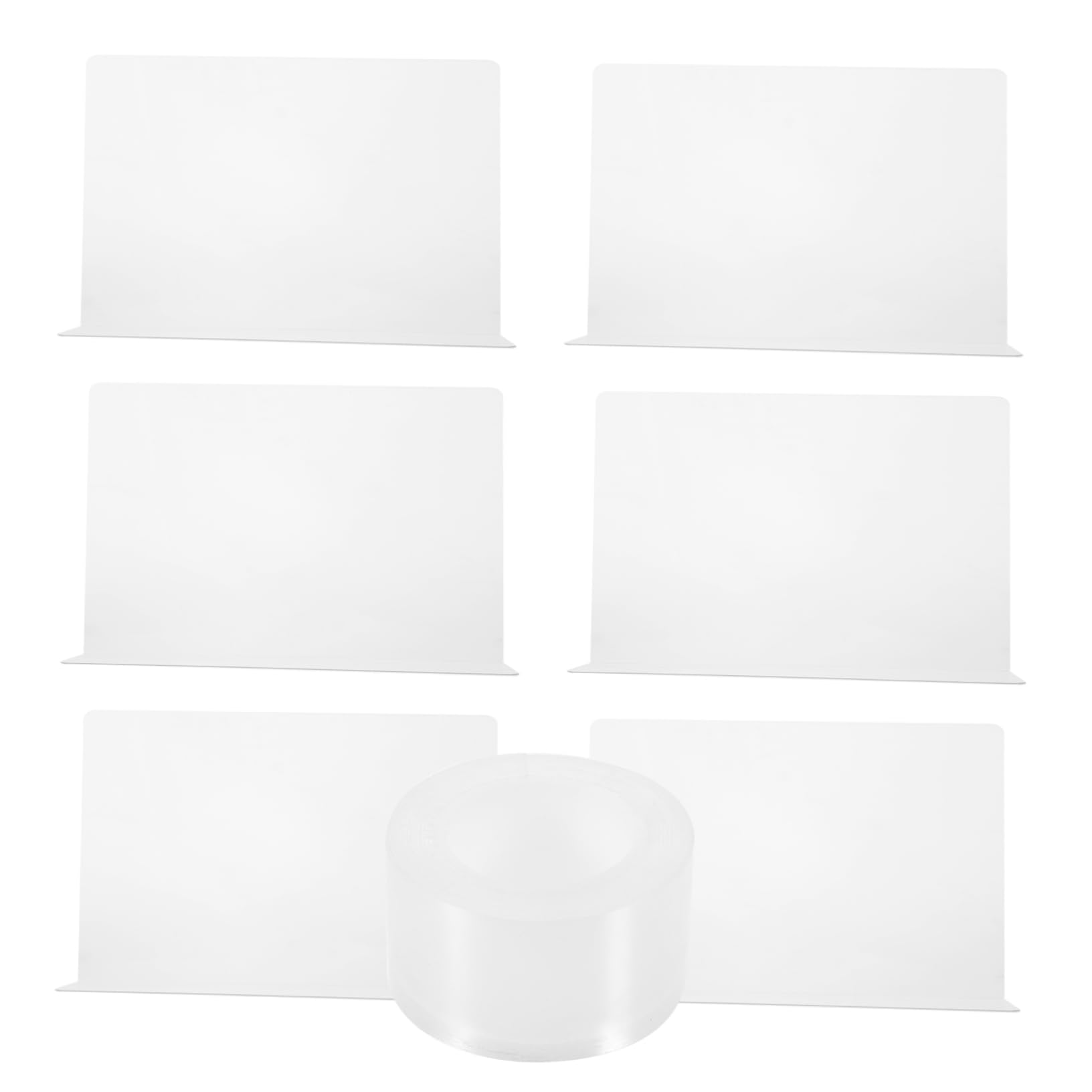 PRETYZOOM 1 Set Clear Plastic Shelf Dividers for Cabinet and Closet Organization Book Shelf and Dresser Divider for Home Office and Pantry Storage