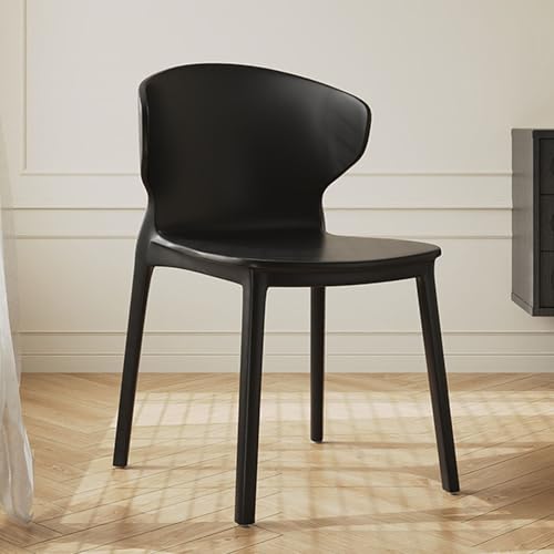 Chaises empilables design noir mat intérieur et extérieur chic
