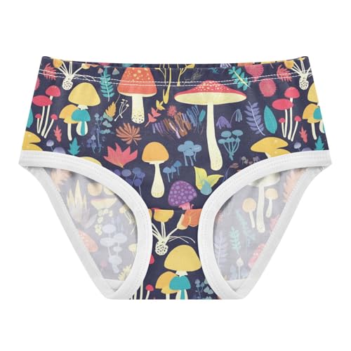 Wusikd Mushrooms Girls' Underwear Cotton Plants Colors Girls Briefs Soft Toddler Underwear 2T - Main Image