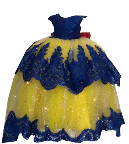 Mollybridal Cute Multi Colored Designer Princess Ball Gown Little Girls Pageant Dresses Long Sleeves