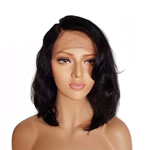 Perruque cheveux humains 13X4 dentelle frontale brésilienne courte 18 pouces 150%
