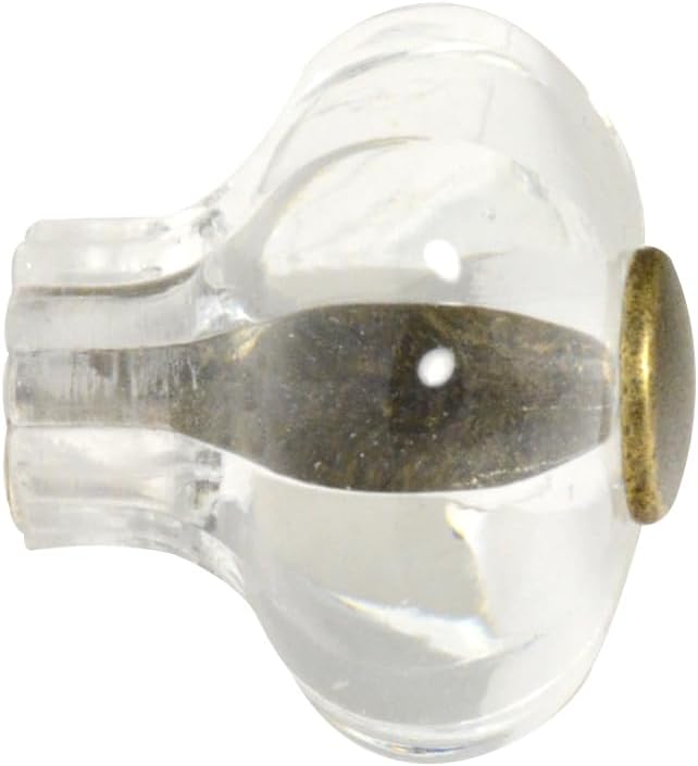CKP #64 Origins Collection 1-1/4 in. (32mm) Acrylic Flower Knob, Clear w/Antique Bronze Insert