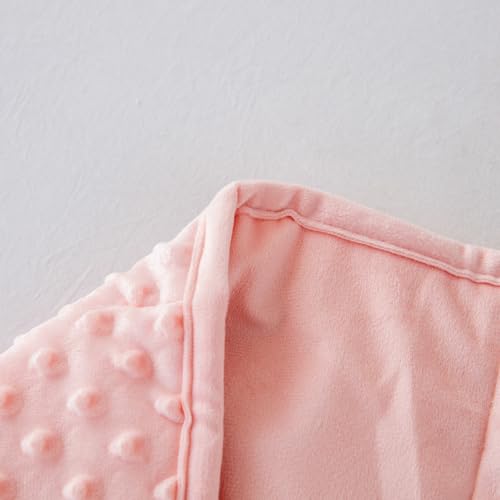 MENHIRY Weighted Blanket with Minky Duvet All Season,Reversible Soft Heavy Weighted Blanket for Adult Pink(7lb,40in*60in)