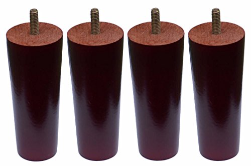 Alemon Furniture Legs Sofa Replacement Parts Wooden Sofa Legs, Set of 4