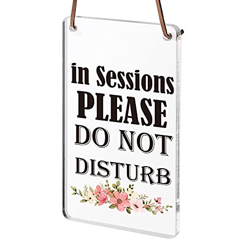 Image of In Session Sign, Cute Doorbell Sign, Ideal for Home, Offices, Spa Treatment, Law Firms, Clinics, Hotels, During Therapy, Counseling Sessions, Funny Office Decoration Gift for Co-Worker, Coworker,WAP6