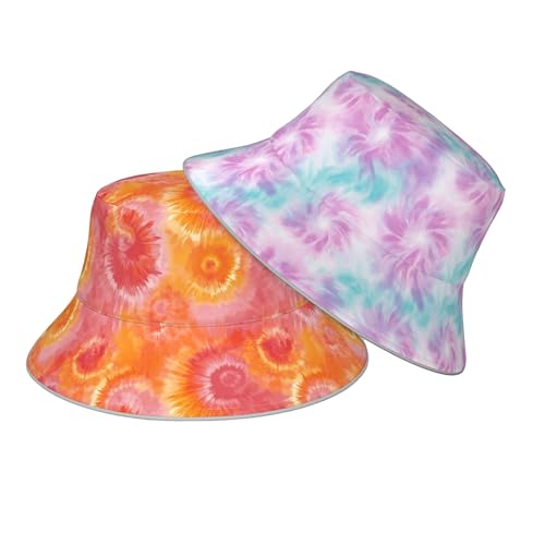 Image of Bucket Hat Double-Side-Wear Reversible Sun Hat Beach Travel Hiking for Women Men