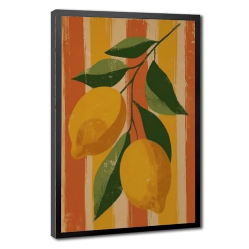 Toile vintage citrons une idée cadeau idéale pour une crémaillère