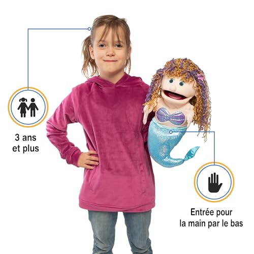 Marionnette sirène 14 pouces pour théâtre enfant et conte à l'école - 2