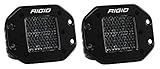 RIGID 212513BLK D-SERIES PRO SPOT DIFFUSED MIDNIGHT FLUSH MOUNT PAIR (set of 2), 212513BLK