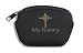 Catholic Gift Black "My Rosary" Zippered Pouch Case with Stamped Gold Celtic Cross Design