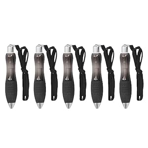 5 stuks grote, vetgewichtige pennen, grote, gemakkelijk te grijpen pennen voor Parkinson-remor, lage greepsterkte of artritis, antislip, design met brede handgreep, intrekbaar