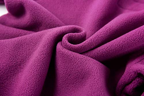 Yingjielide Girl's Fleece Jacket With Hood Kids Full-Zip Coat Soft Warm Outdoor Sweatshirt Violet 7-8 Years #TOP5