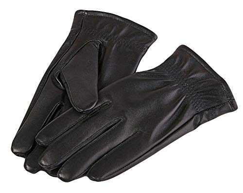 SK Studio Winterhandschuhe vollfinger Handschuhe Kinder Wollfutter Weiche Winddicht Lederhandschuhe für Jungen und Mädchen 8-11 Years