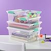 Sterilite 6-Pack Clip Box, Stackable Clear Plastic Bins with Latching Lids, Mini - Writing, Arts or Crafts Supplies Storage Containers for Home, Office, Classroom and Workshop Organization #3