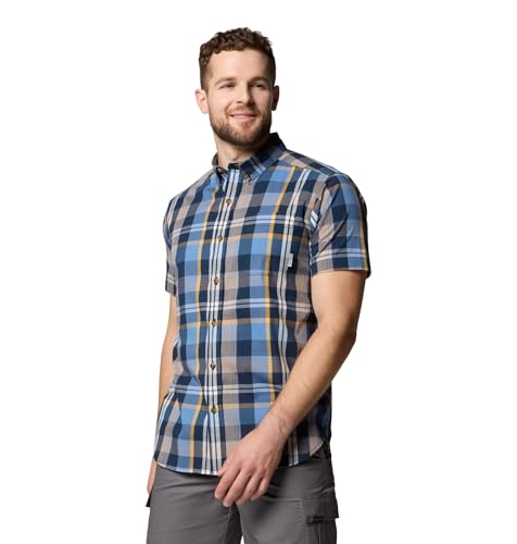 Columbia Mens Rapid Rivers II Short Sleeve Shirt, Collegiate Navy Multi Plaid, Medium3