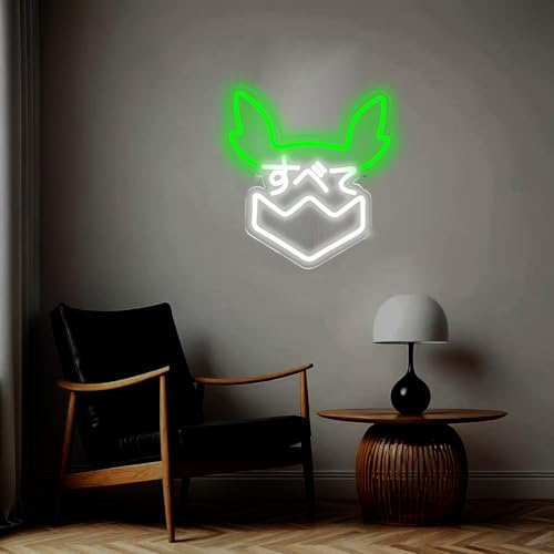 Image of Anime Bunny Neon Sign LED Rabbit Neon Signs for Wall Decor, Dimmable Gaming Neon Light for Bedroom Bar Man Cave Kid Room Japanese Decoration Gifts for Kids