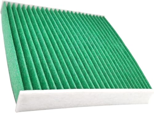 車用エアコンフィルター 80系 ノア/ヴォクシー/ハリアー/エスクァイア プリウス50 RAV4 50系 アルファード/ヴェルファイア 30系 活性炭入り交換用 フィルター 抗菌 適合品番 87139-58010 87139-28020等 1個 (グリーン