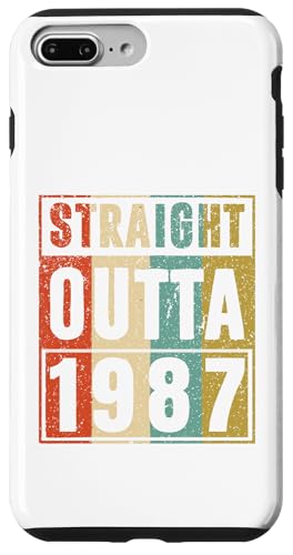 Straight Outta 1987 Classic Birth Of Birthday 1987 Vintage �X�}�z�P�[�X iPhone 7 Plus/8 Plus �p