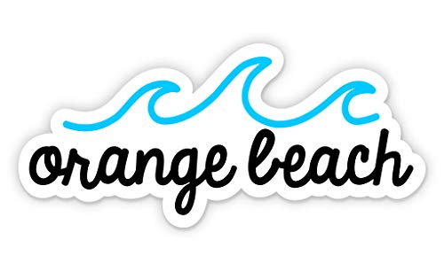 Squiddy Orange Beach - Vinyl Sticker - Large Size (11