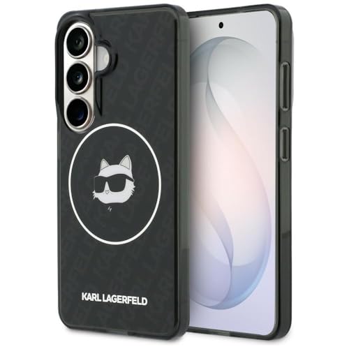 CG MOBILE Karl Lagerfeld IML Repeated Choupette Compatible avec MagSafe Coque Samsung Galaxy S26 (Noir)