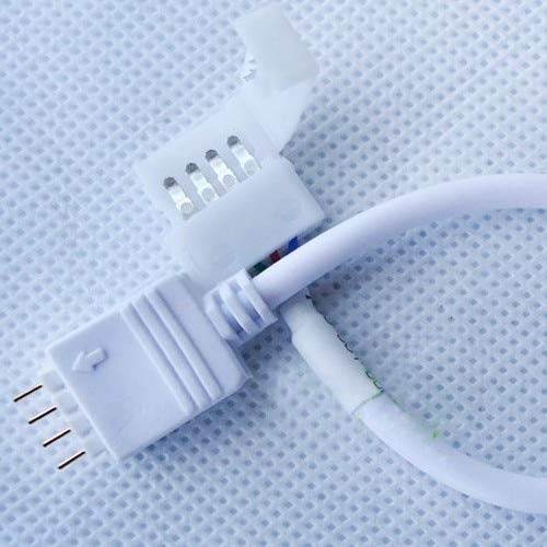 Gimax wholesale 100 pcs/pack 4 Pin Male Connector Cable to 10mm 4PIN PCB Controll Cable 10cm long for Flexible 5050 RGB LED Strip