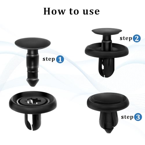 Image of 40PCS Push-Type Retainer Clips, Nylon Car Bumper Fender Engine Splash Shield Under Cover Fasteners, Compatible with Most Vehicles, Replace OEM 90467-07201