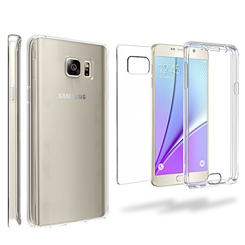 Spots8 Full Body Protection case for Samsung Galaxy Note 5 with Anti-Scratch Built-in Screen Protector made of Nanotechnology in Crystal Clear 360 coverage