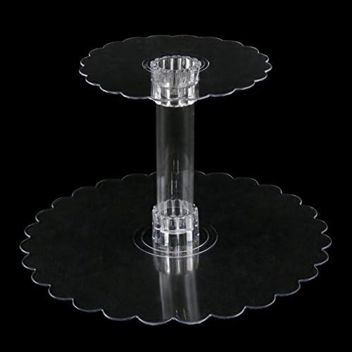 Table Centerpiece Columns, Pedestal, Clear Plastic, 12" Tall, Pack of 2