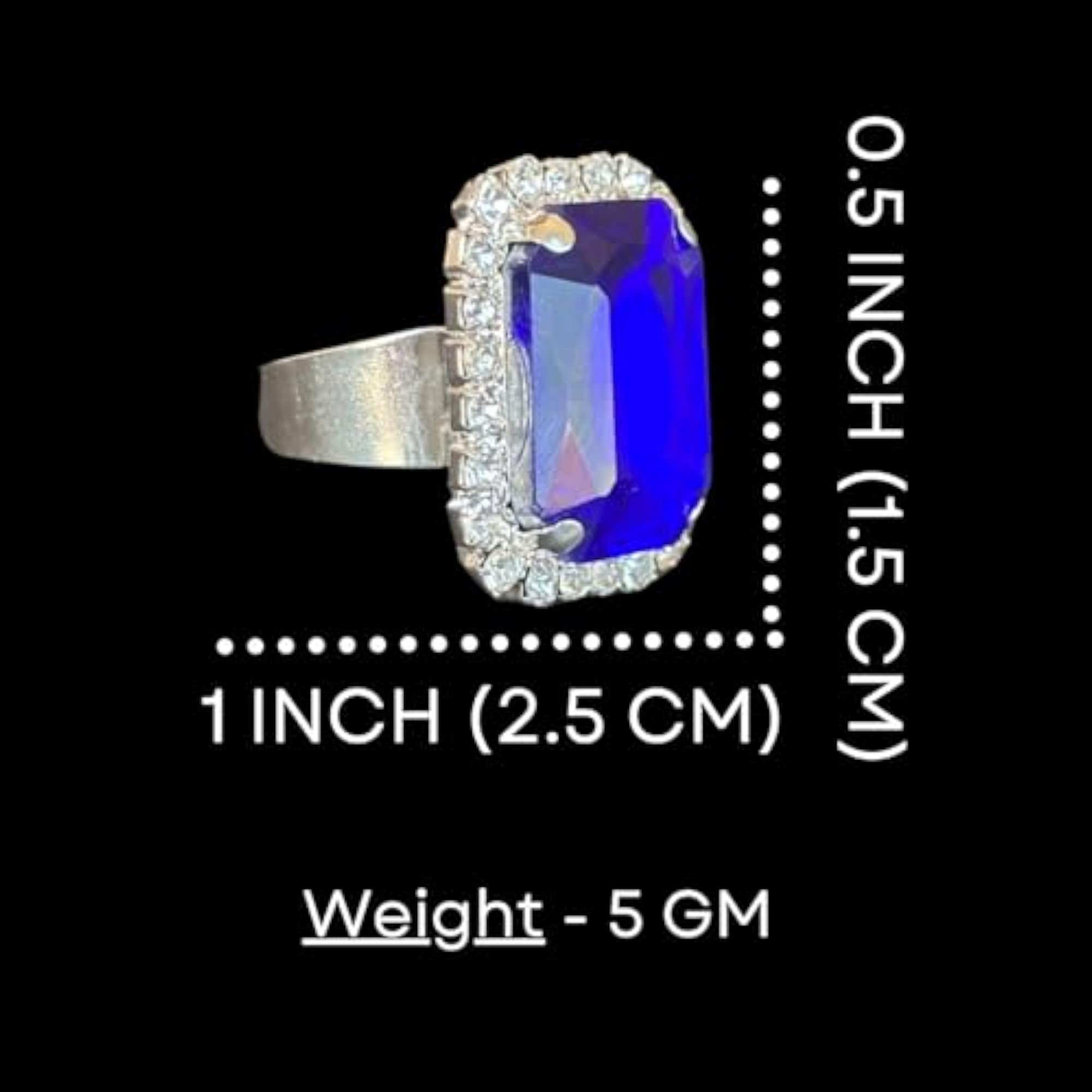 Multicolor Stone Adjustable Ring for Men