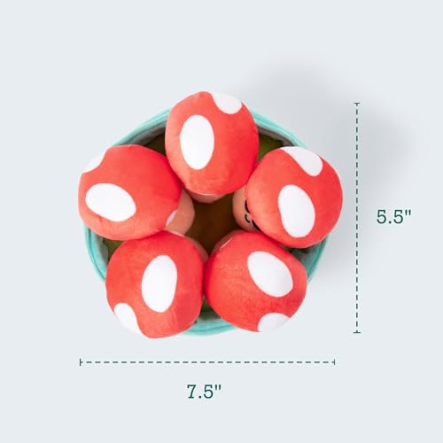Image of Emotional Support Mushrooms by Relatable, Cuddly Stuffed Animals and Toys, Squishy Toys and Plushies, Great Gift Ideas for Loved Ones of All Ages, Includes 5 Mushroom Plushies with Carrying Basket
