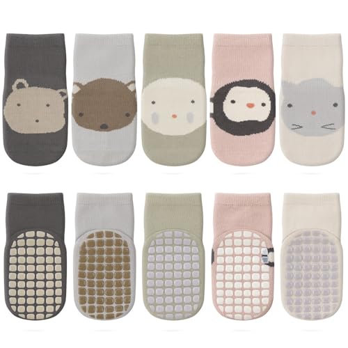 Kyopp 5 Paar Socken Baby Kleinkinder ABS rutschfeste Socken...