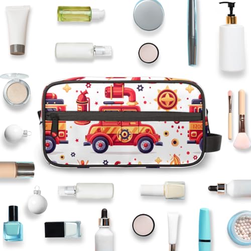 Kids Travel Toiletry Bag for Boys Men -Fire Truck Paint Hanging Dopp Kit - Waterproof Shaving Bag Bathroom Bags Wash Bag for Toiletries Accessories4