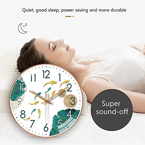 Image of Wall Clock 12 inch Silent Quartz Decorative Wall Clock Non-Ticking Classic Digital Clock Battery Operated Round Easy to Read Handheld Complete Home /Kitchen /Bedroom (409)