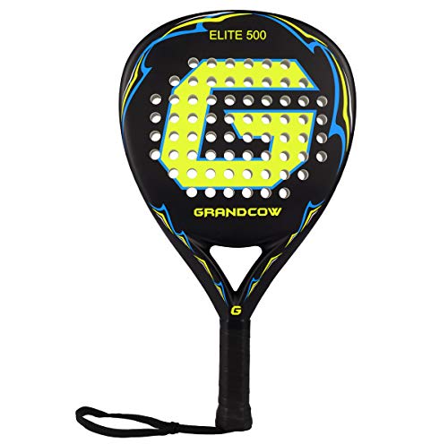 GRANDCOW POP Tennis Racket Paddle/Padel Carbon Fiber Surface with EVA Memory Flex Foam