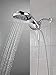 Delta 5-Setting HydroRain 2-in-1 Dual Shower Head, Chrome High Pressure Shower Head with Handheld Spray, 2.5 GPM Flow Rate, Lumicoat Chrome 58680-PR25