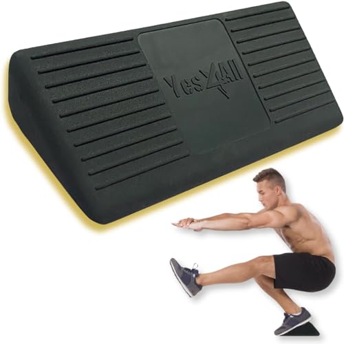 Yes4All 450LBS Rubber Ankle Calf Stretcher, Slant Board Improving Mobility & Flexibility, Anti Slip & Ergonomic Squat Wedges