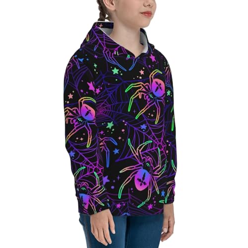Multi-colored Spiders Kids Pullover Hoodies Boys Sweatshirts Girls Athletic Clothes with Pocket3