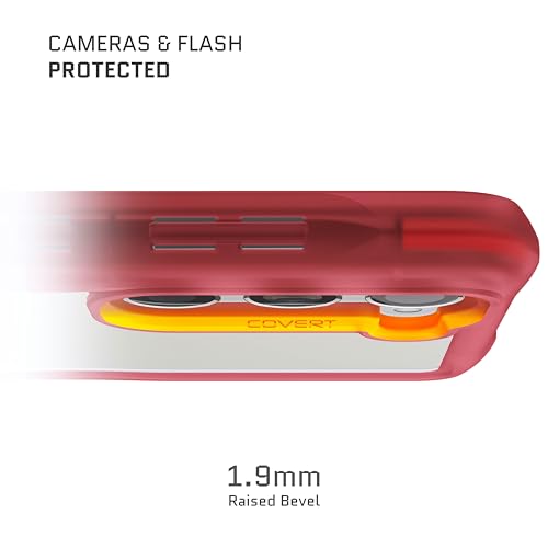 Image of Ghostek Covert Galaxy S23 Clear Phone Case with Military Grade Shockproof Protection, Non-Slip Grip, Protective Silicone Cover Designed for 2023 Samsung Galaxy S23 (6.1 inch) (Red)