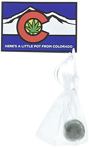 " A Little Pot From Colorado" Fridge Magnet/Ceramic Pot Stocking Stuffer, Gag Gift.